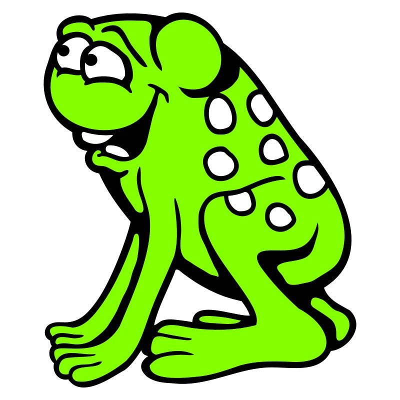 Frog Toad Laughing Funny Silly Cheeky Sitting Comic