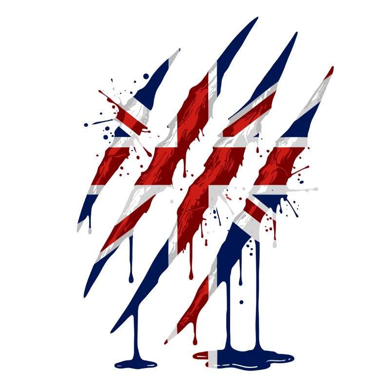 Union Jack Claw Scratch Mark