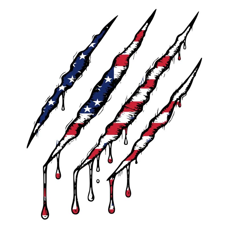 Scratch USA Flag Scratch Trace