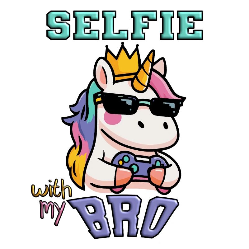 Unicorn - selfie with my bro controller