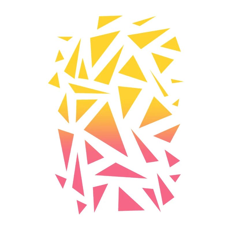 Triangle Pattern - Yellow Red