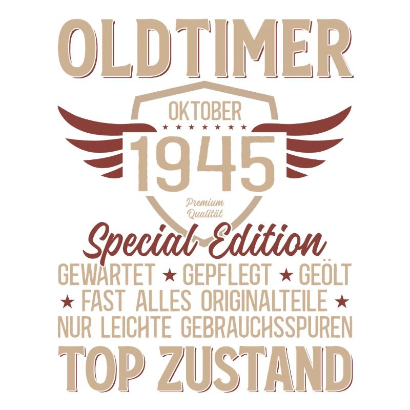 80. Geburtstag Geschenk Oldtimer Oktober 1945