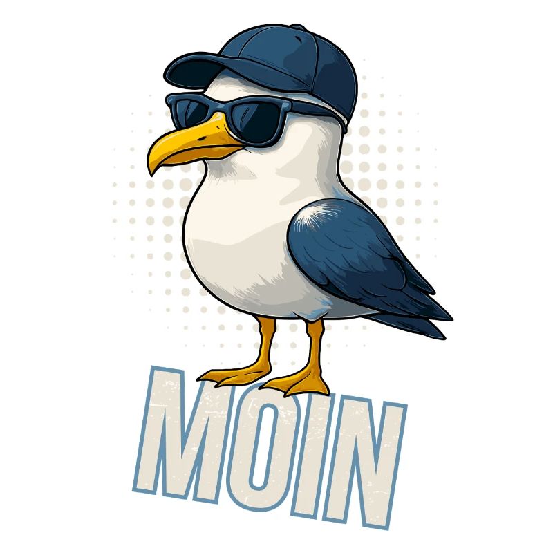 Moin - Möwe mit Sonnenbrille