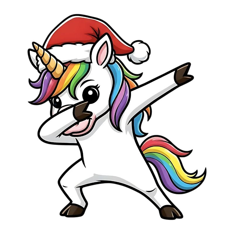 Weihnachts Einhorn Dab