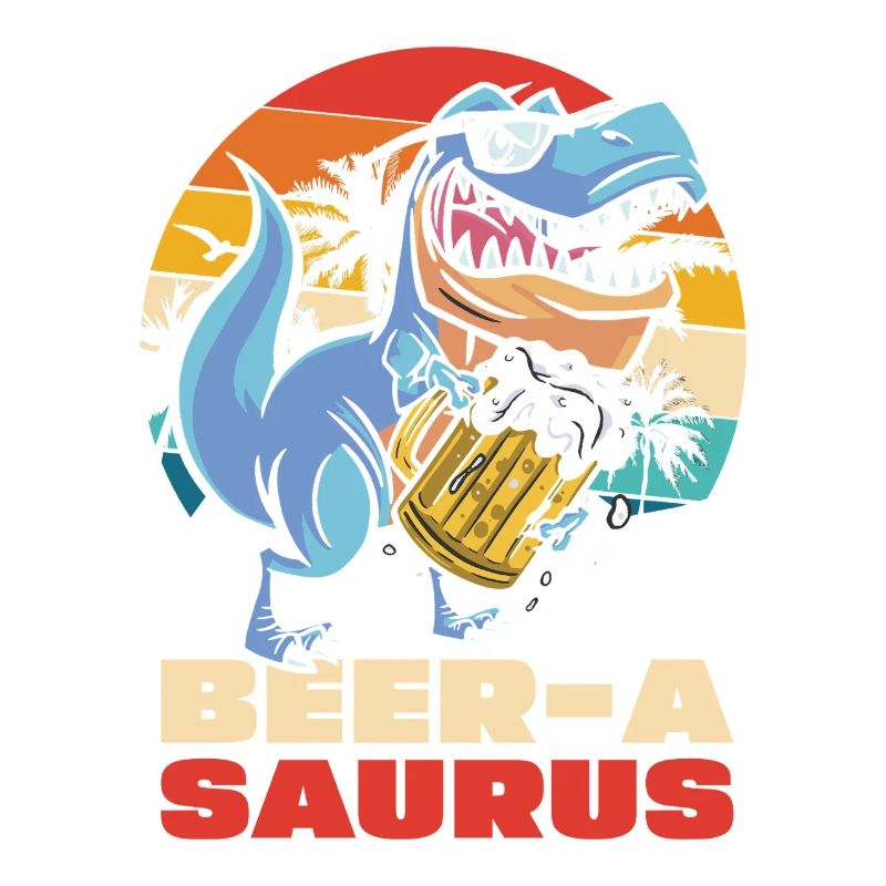 BièreUn Saurus Dino avec chope de bière