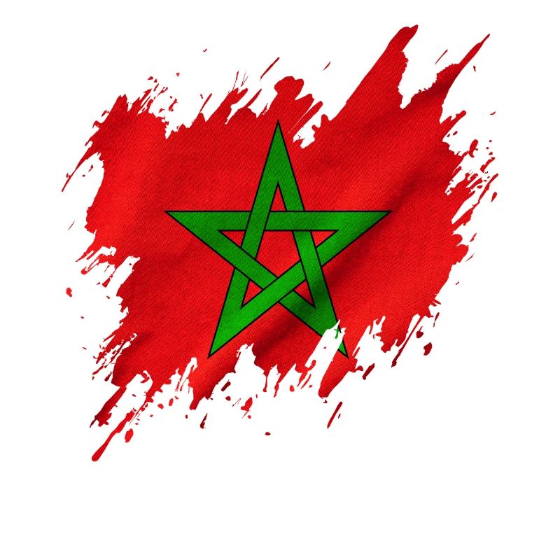 Drapeau du Maroc dans le style déchiré