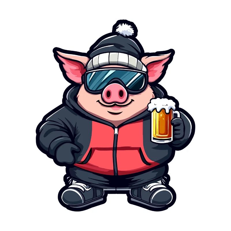 Sow Piglet Ski Goggles Skiing