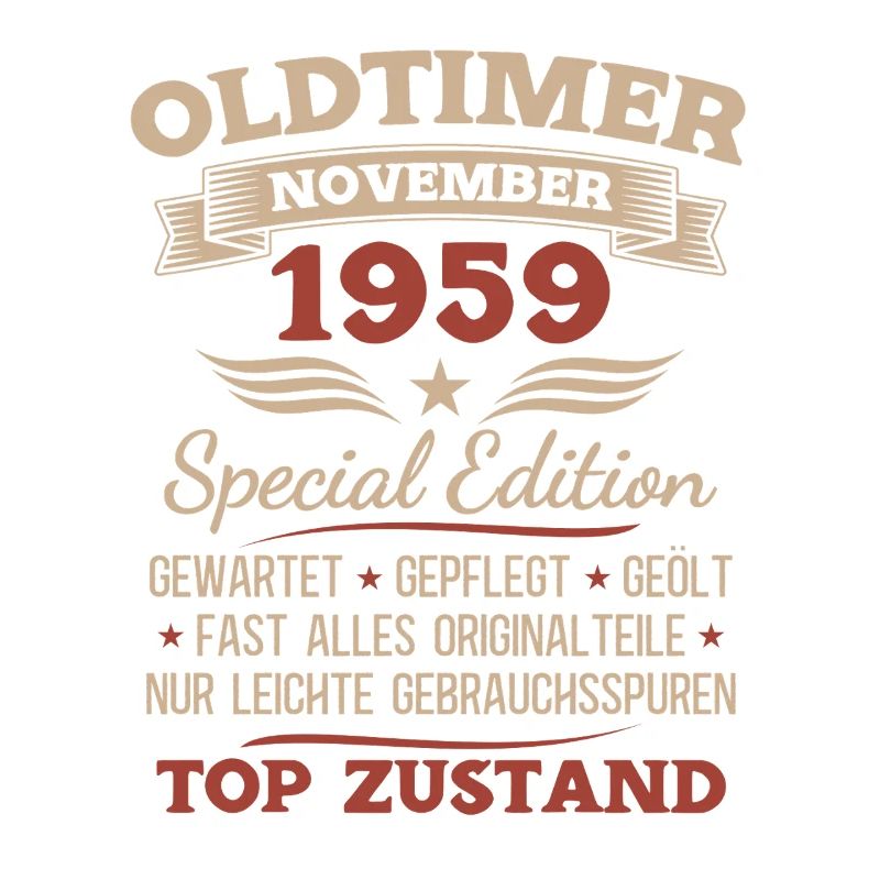 66. Geburtstag Geschenk Oldtimer November 1959