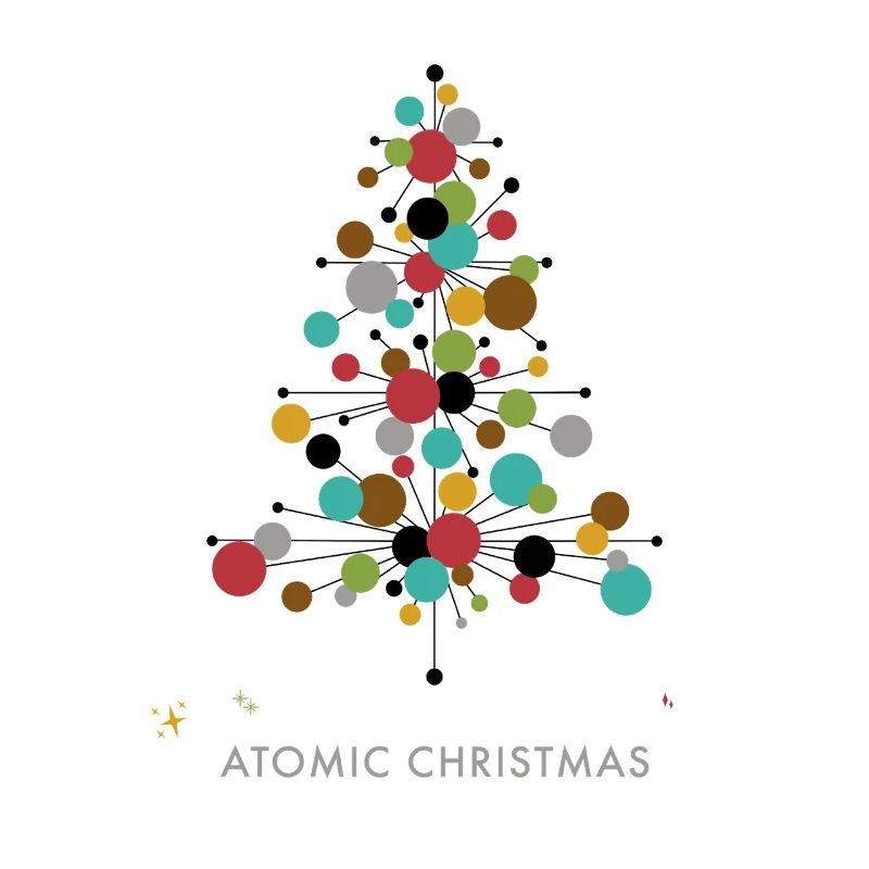 Noël atomique - Conception rétro d’arbre de Noël