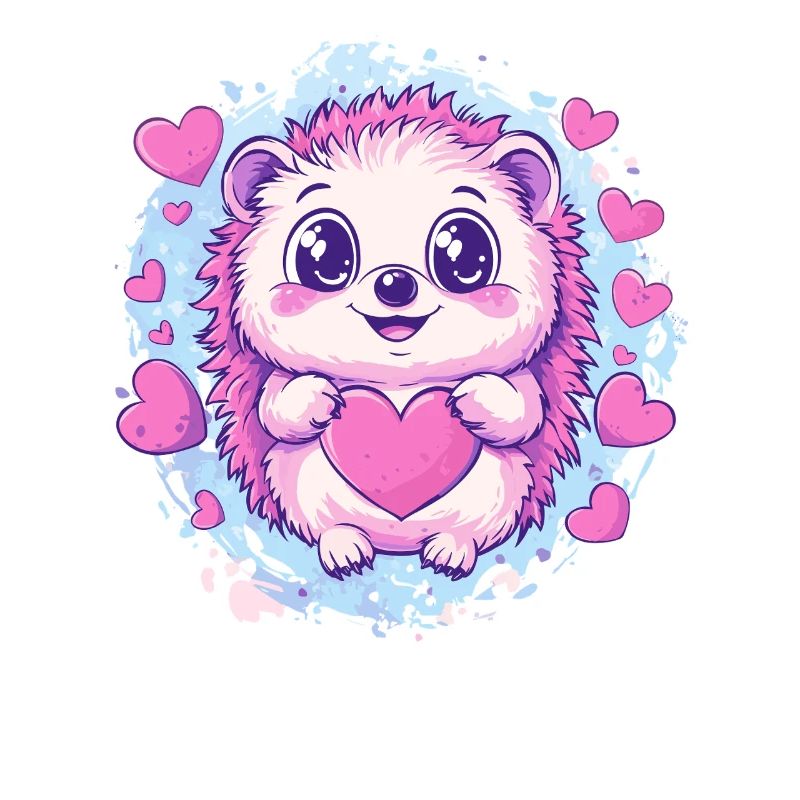 Cuddly hedgehog with heart