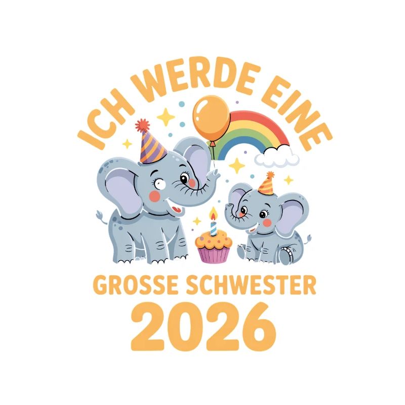 Ich werde eine grosse Schwester 2026 Elefant