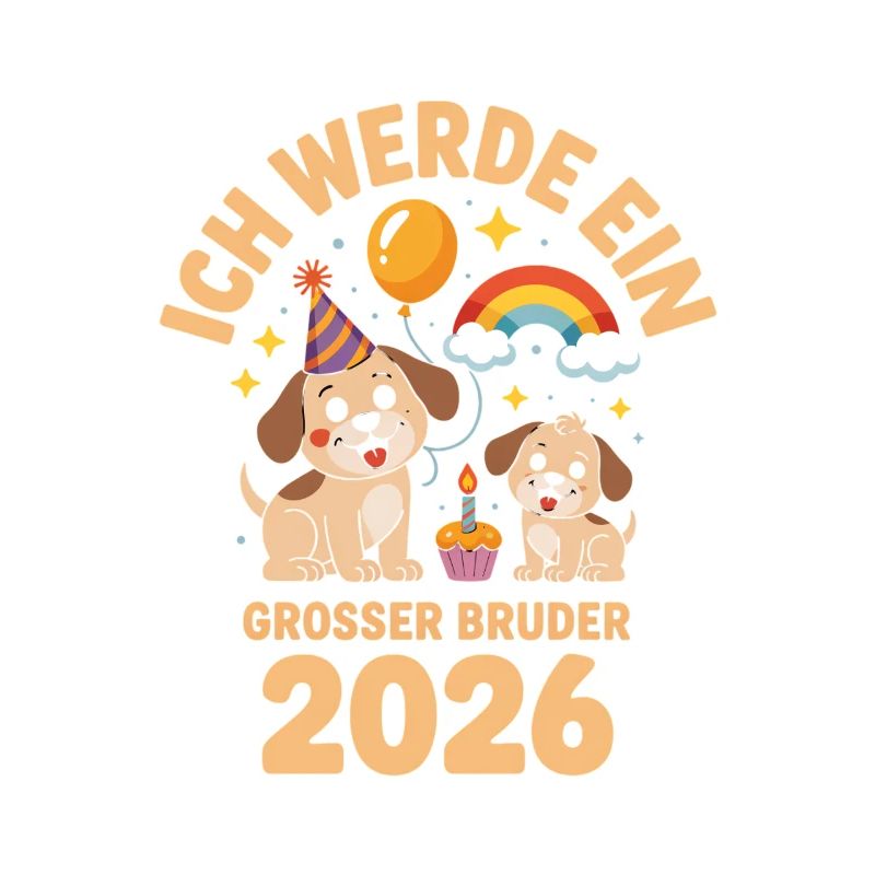 Ich werde ein grosser Bruder 2026 Hund Welpe