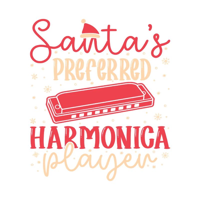 Harmonica drôle de joueur d’harmonica : l’harmonica préféré du Père Noël