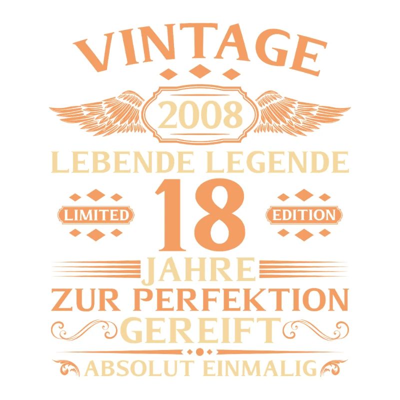 18th Birthday Vintage 2008 Year