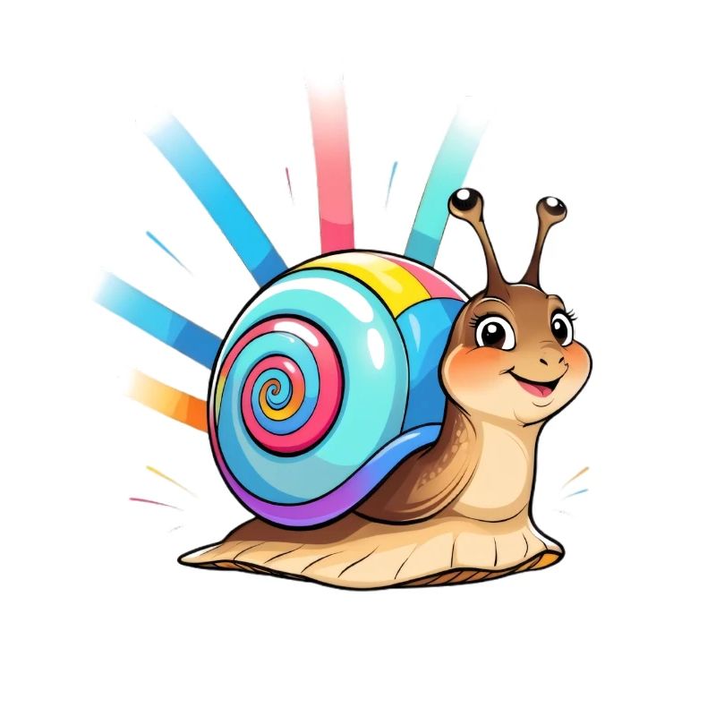 Regenbogen-Schnecke Farbexplosion