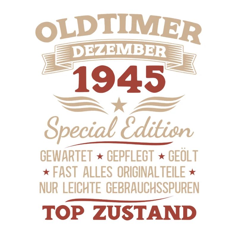 80. Geburtstag Geschenk Oldtimer Dezember 1945