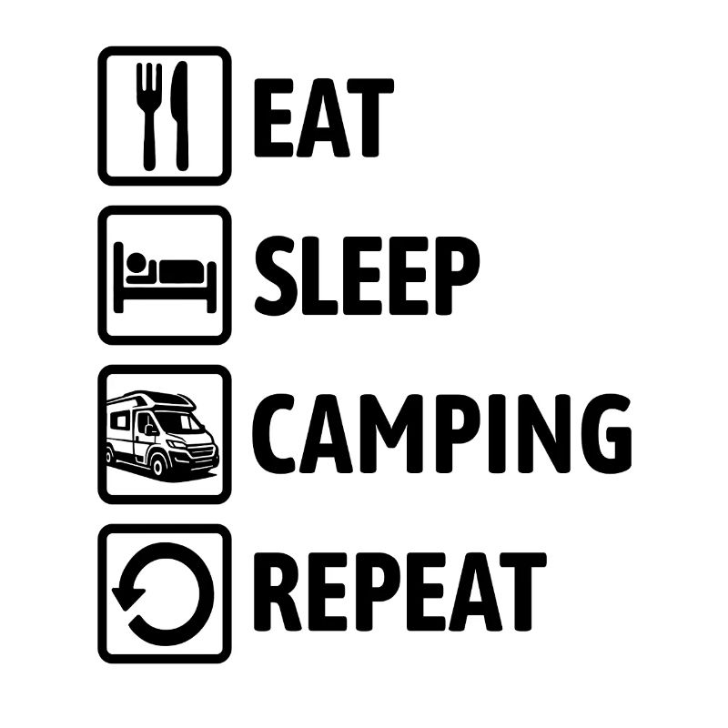Manger Dormir Camping Répéter - Camping-car