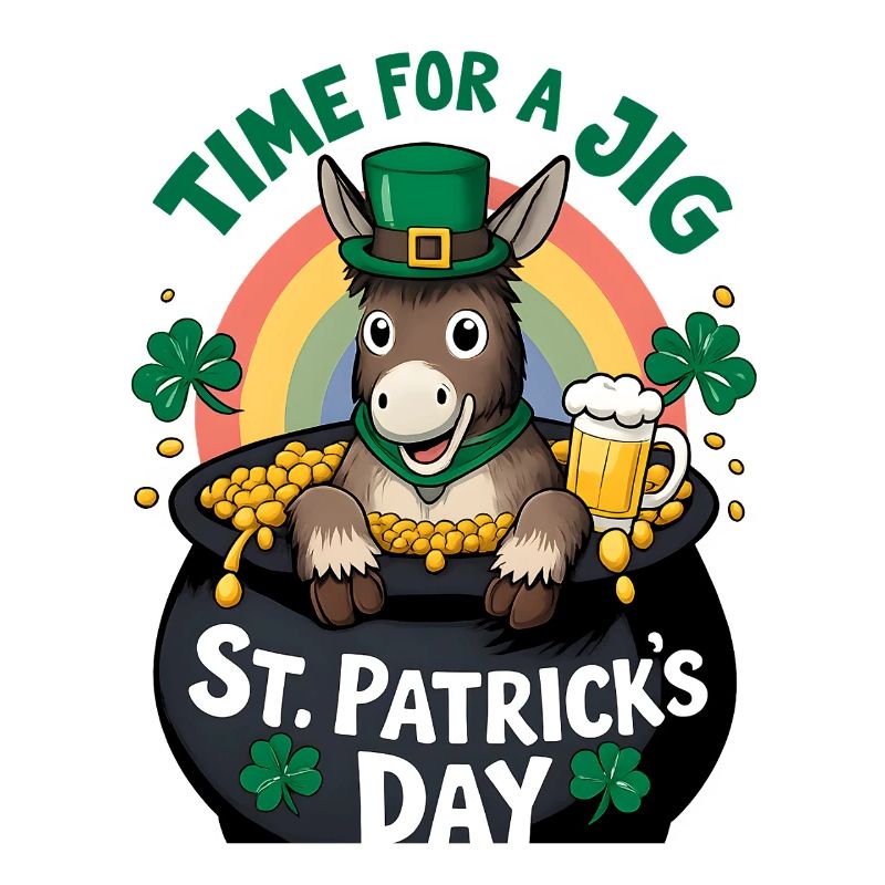 Arc-en-ciel de la Saint-Patrick pour la Saint-Patrick : Pot en or de l’âne