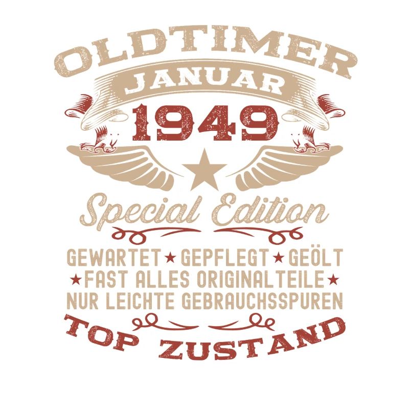 77. Geburtstag Geschenk Oldtimer Januar 1949