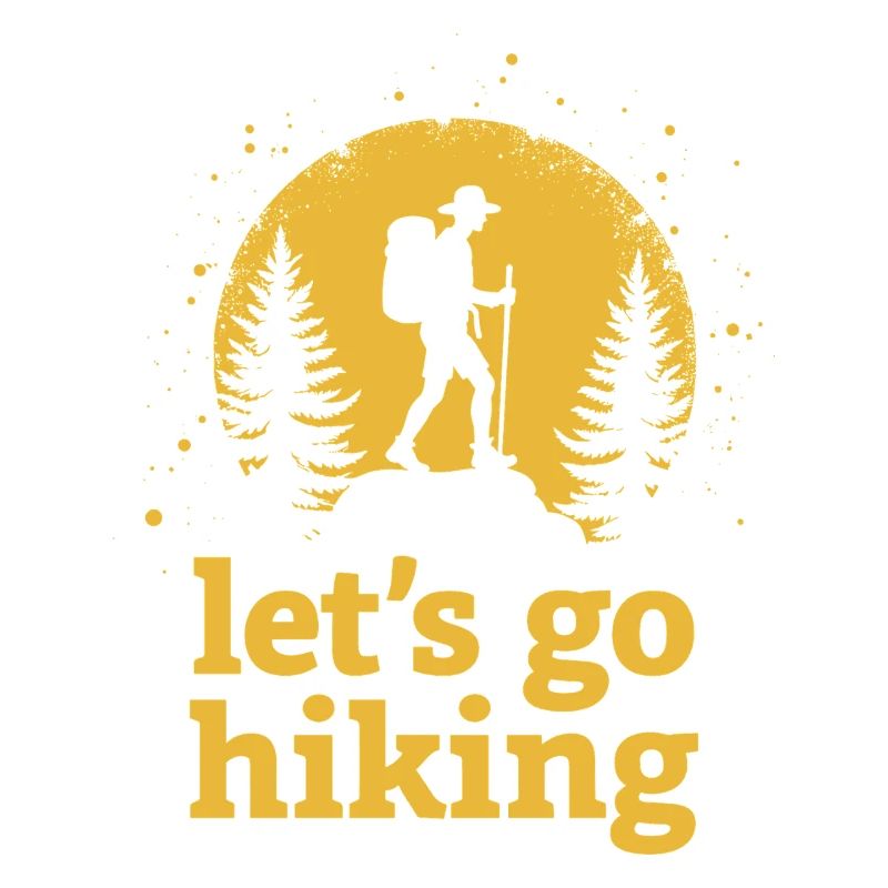 Let's go hiking Bergsteiger Wanderer Silhouette
