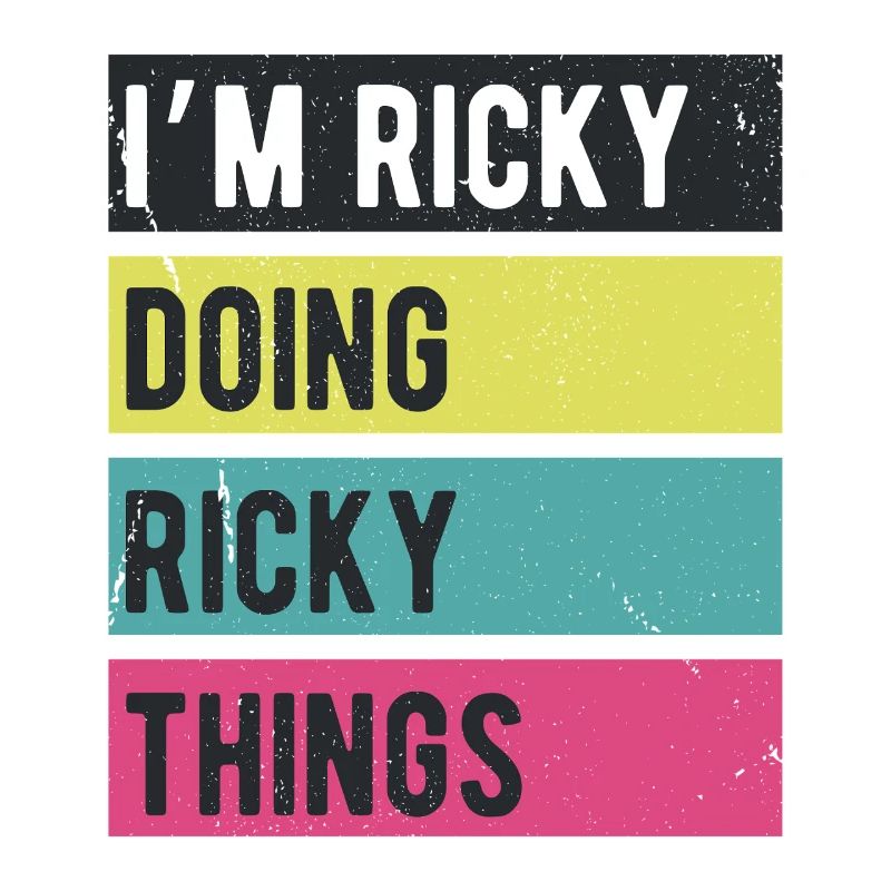 Ich bin Ricky Mache Ricky Things Retro Colors