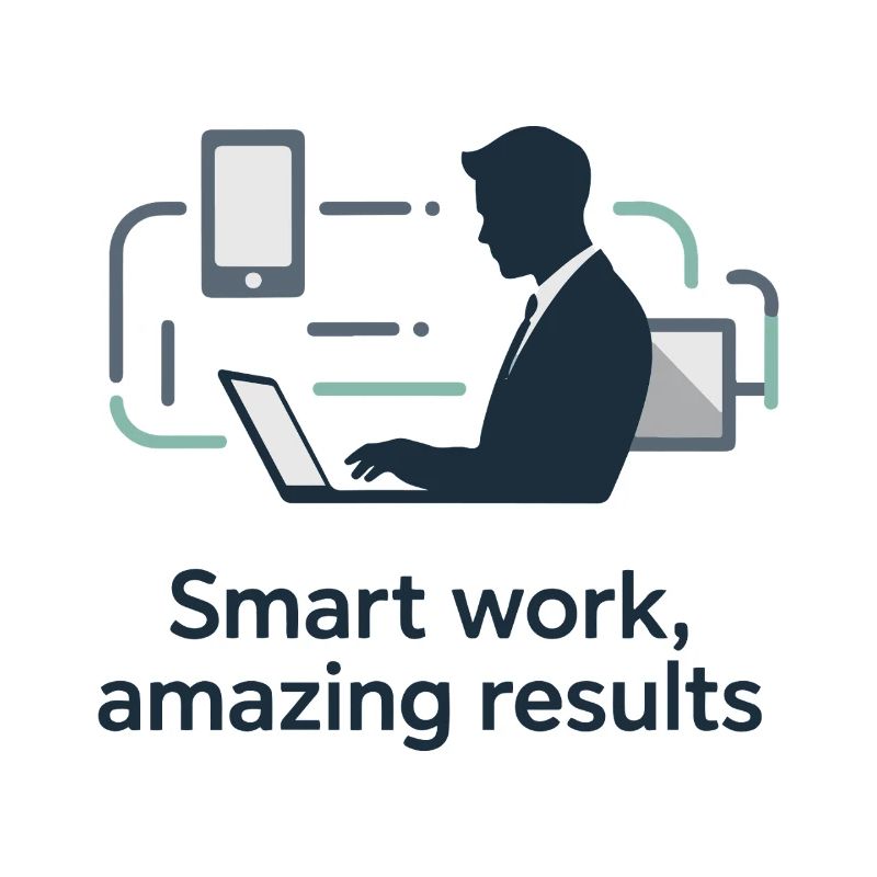 Smart Work Tech Silhouette