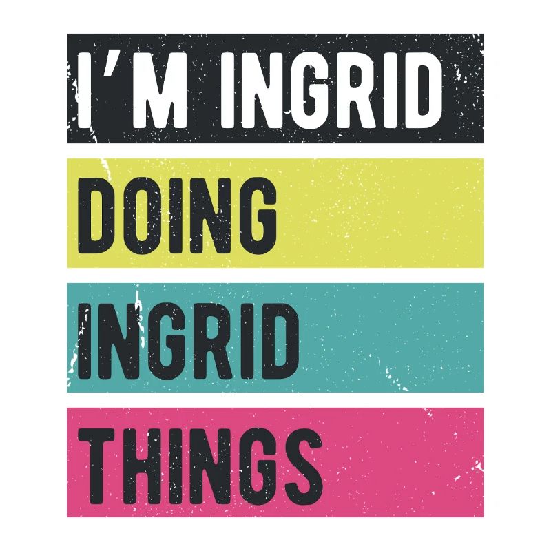 Ich bin Ingrid, mache Ingrid-Dinge Retro-Farben