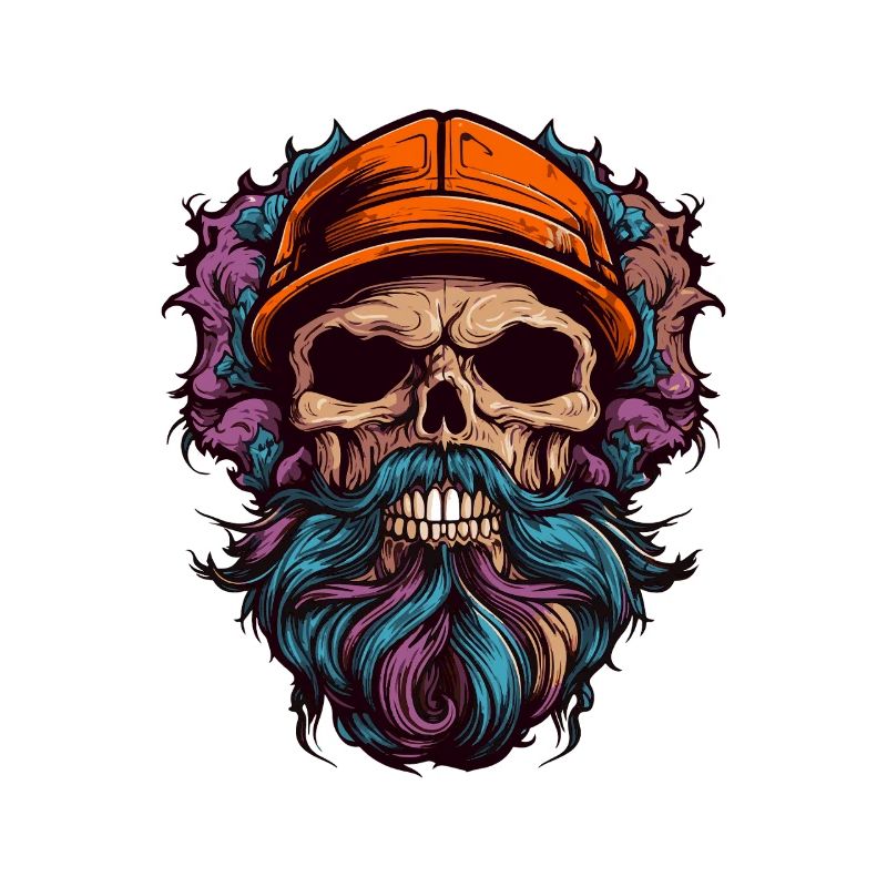 Skull with Beard