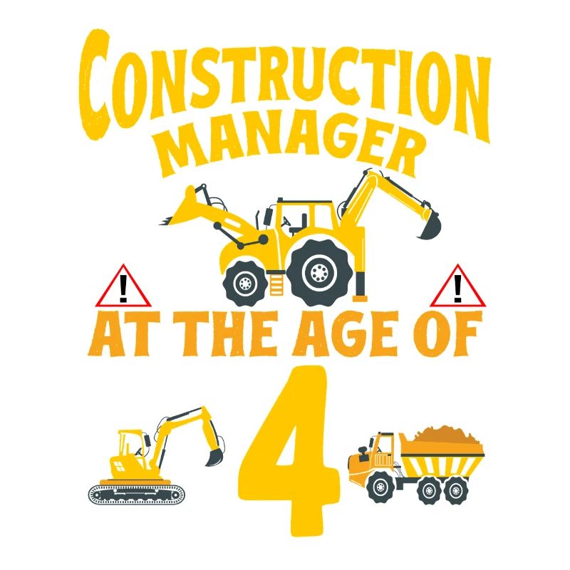 Fête de construction 4e anniversaire Camion de 4 ans