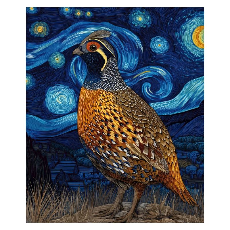 Quail Van Gogh