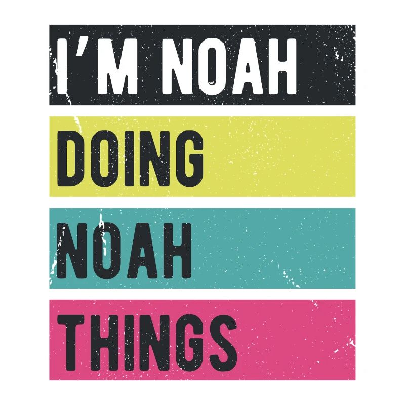 Ich bin Noah und mache Noah-Dinge Retro-Farben