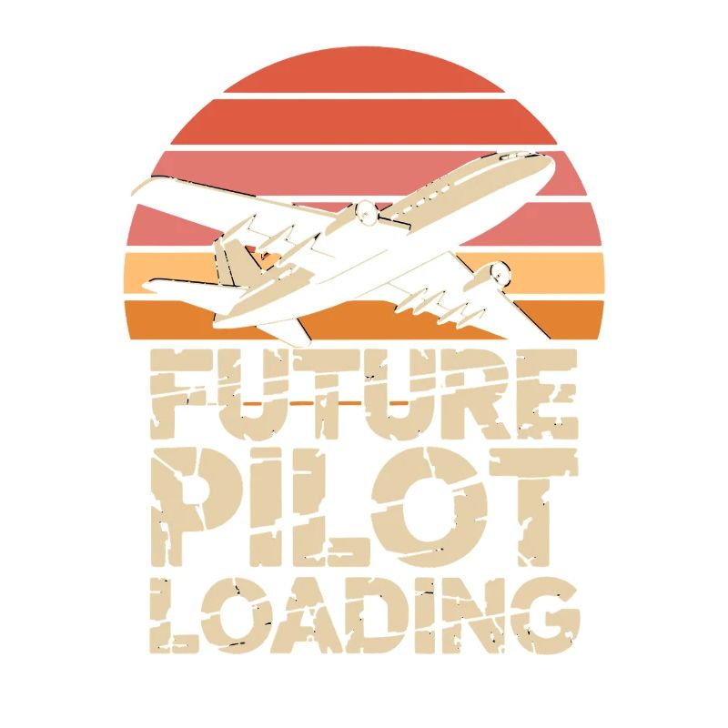 Future Pilot Loading Airplane Retro