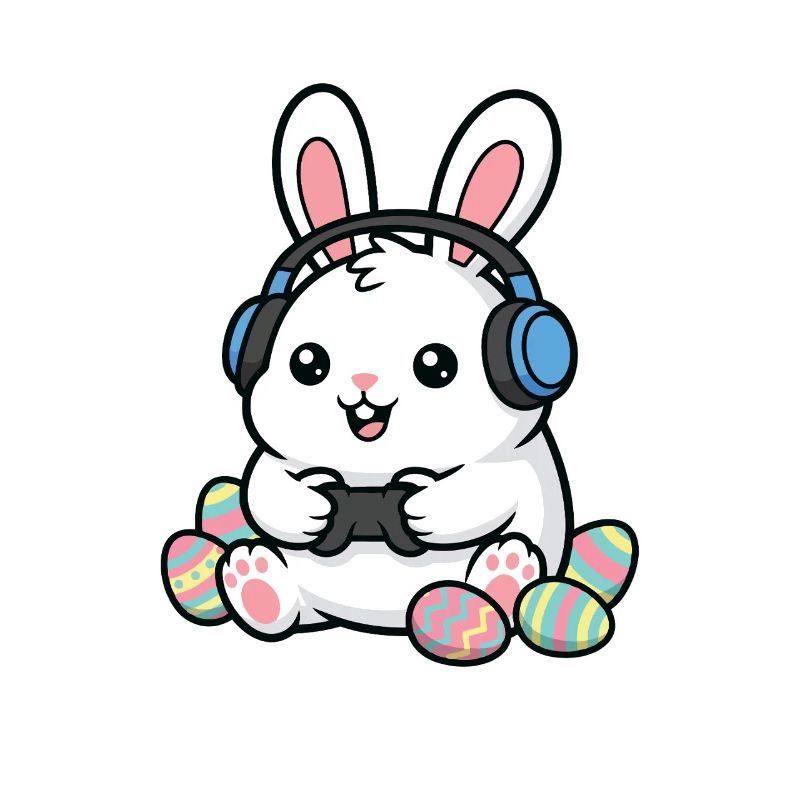 Gamer Easter Bunny Funny Gaming Spring Egg