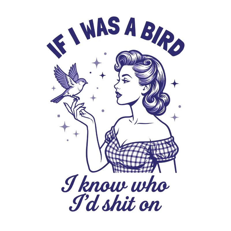 Echte Rache Vogel Retro Statement