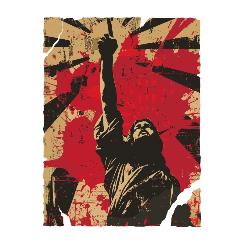 Aufstehende Faust Protest