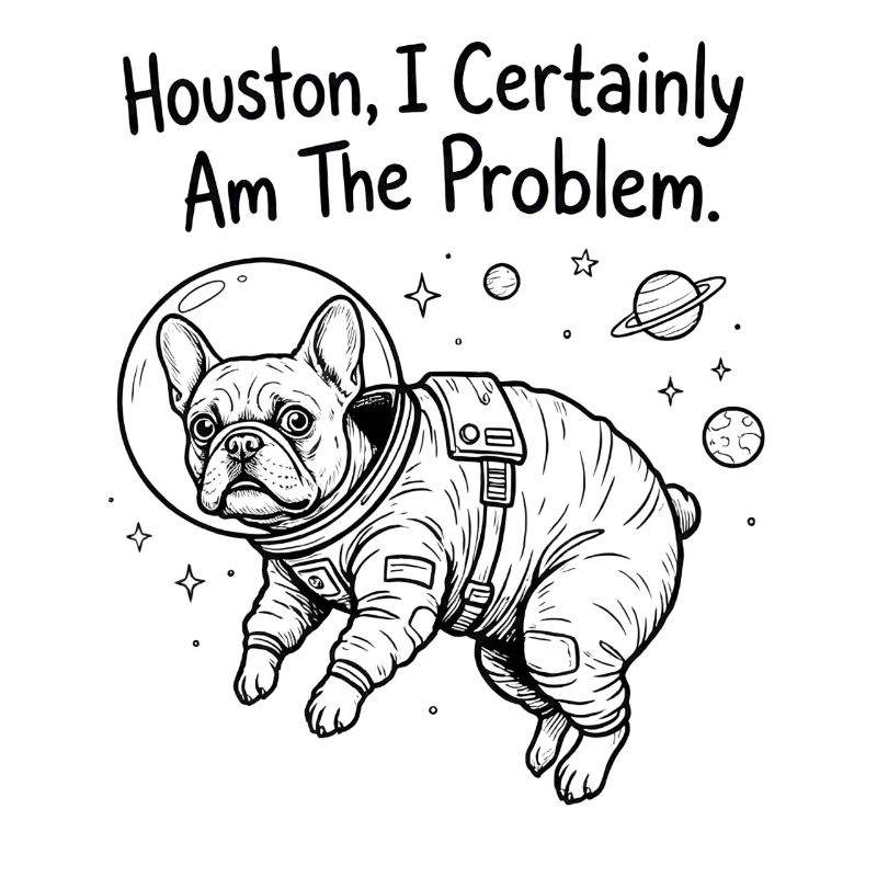 Frenchie dans l’espace – Je suis certainement le problème