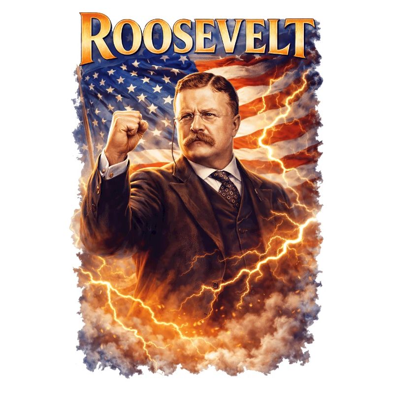 Portrait de Roosevelt Power avec drapeau