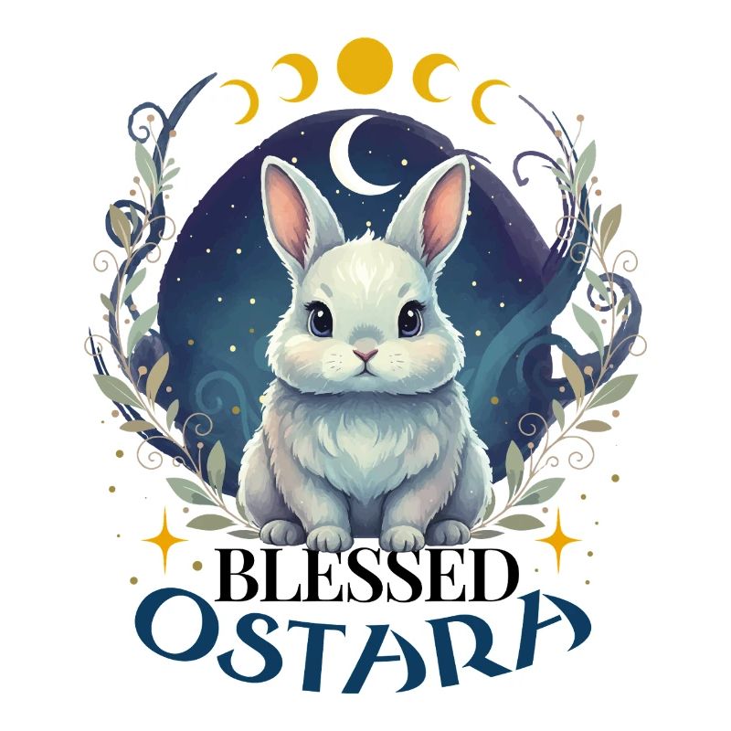 Happy Easter Ostara Rabbit Pagan