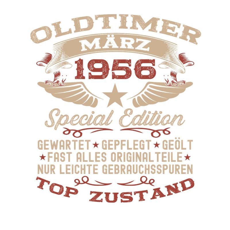 70. Geburtstag Geschenk Mann Oldtimer März 1956