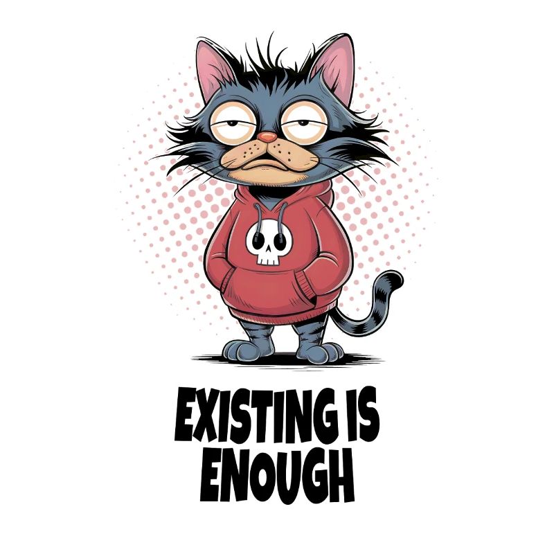 Existing Is Enough Cat – Funny Cat Humor