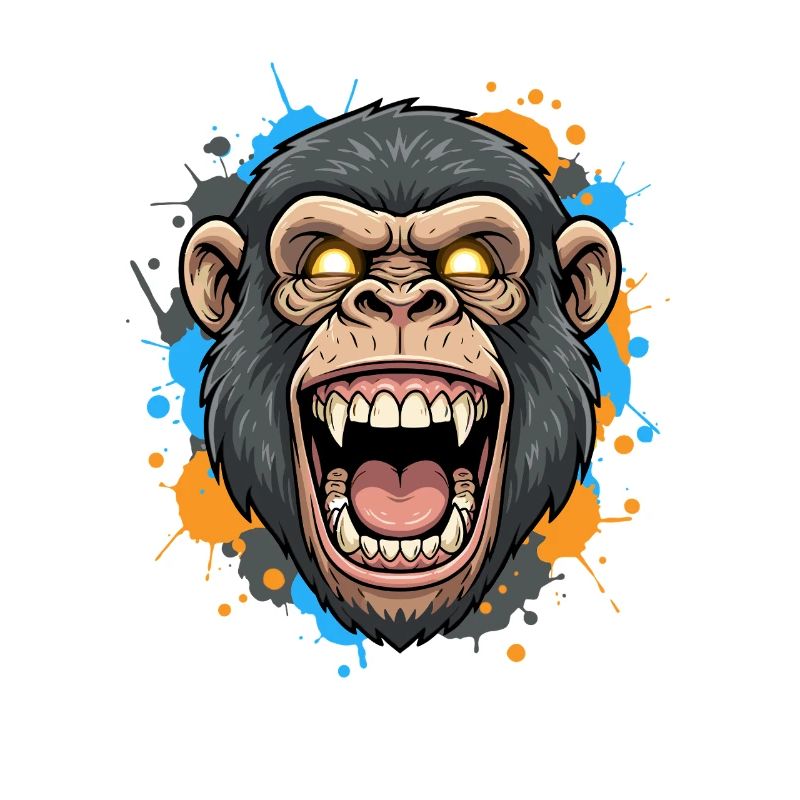 Screaming Gorilla Head Splash