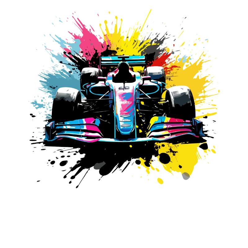 Pilote de course de voitures de course colorées à l’écran