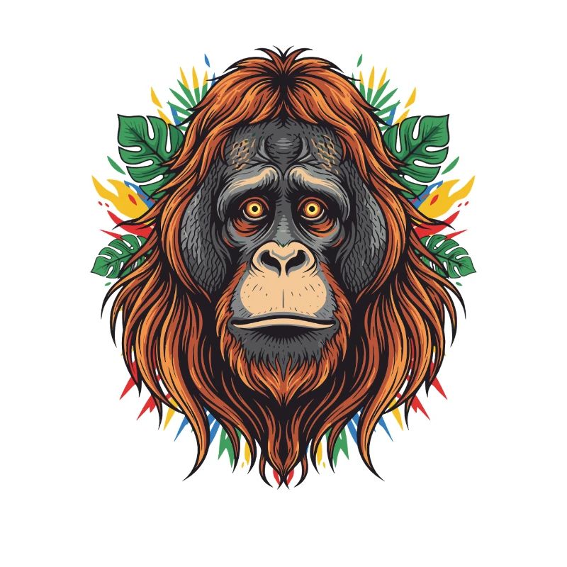 Tropical Orangutan Head
