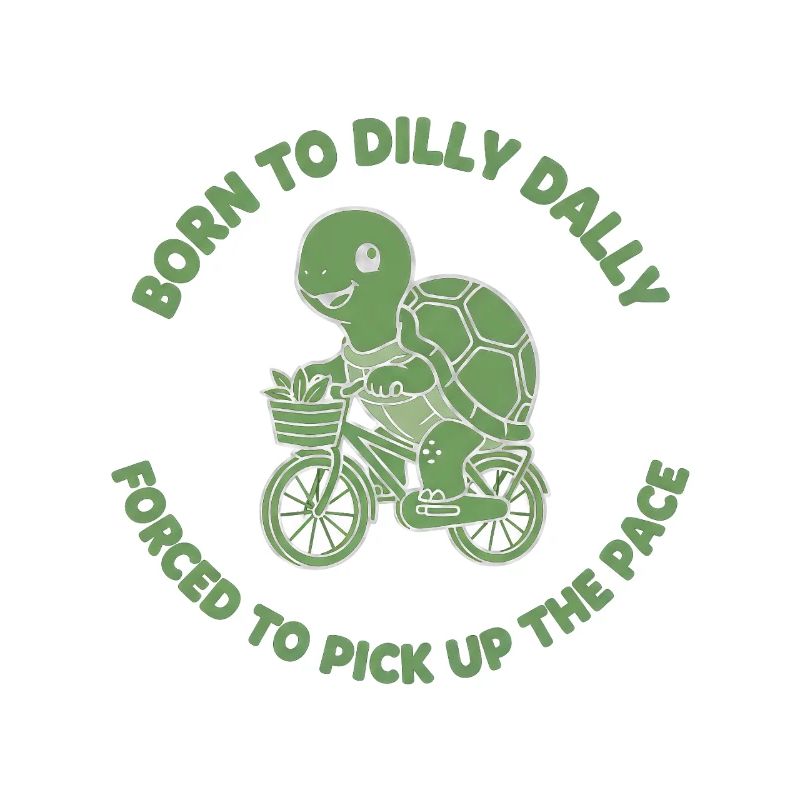 Turtle on Bicycle Decelerated Style