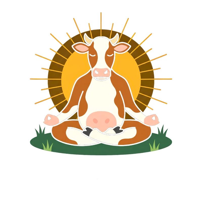 Vache de méditation du soleil