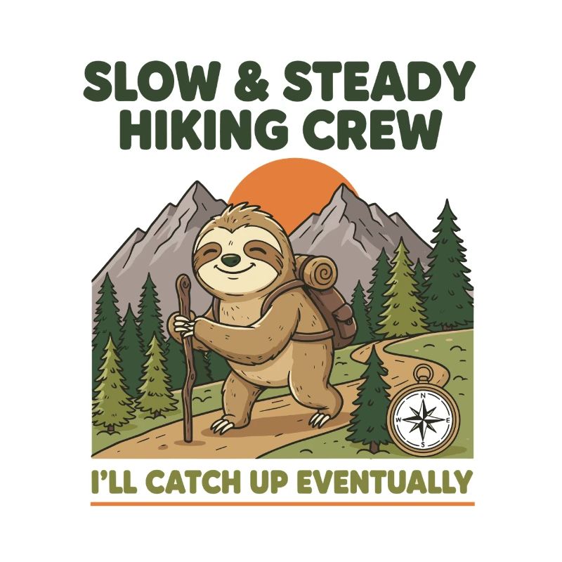 Slow & Steady Hiking Sloth Crew