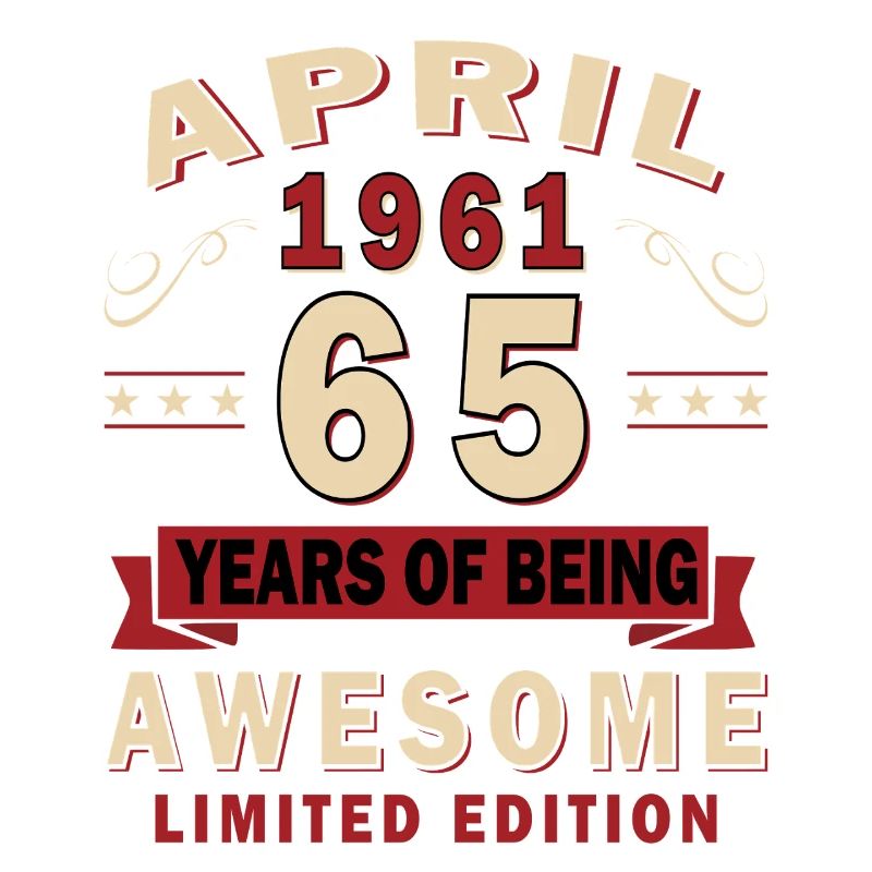 65. Geburtstag Geschenk Mann Oldtimer April 1961