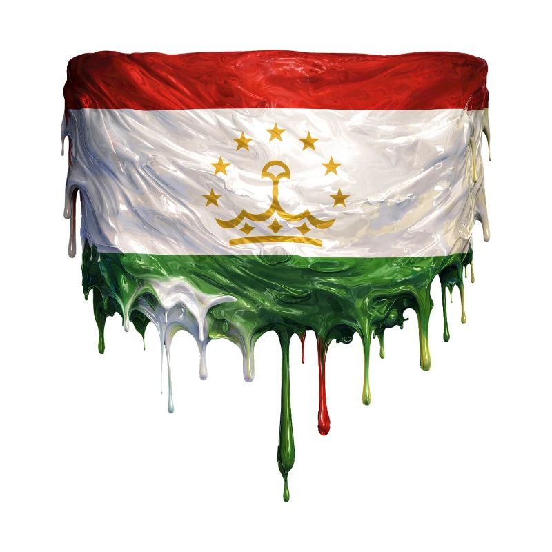 Gouttes de graffitis du drapeau tadjik