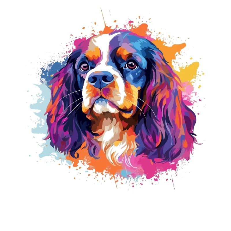 Lebendiges Spaniel-Splash-Porträt