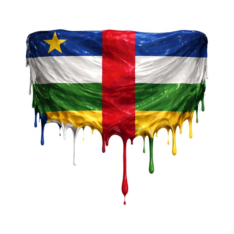 Palette de dépose de drapeau de la République centrafricaine
